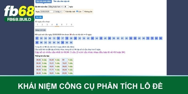 Khái niệm công cụ phân tích lô đề