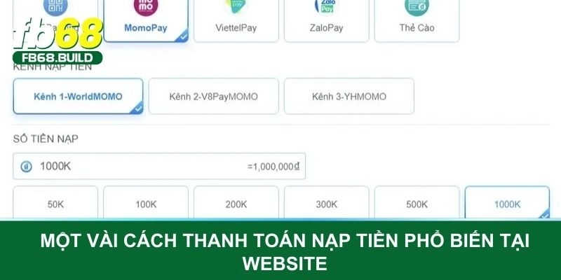 Những cách thanh toán phổ biến