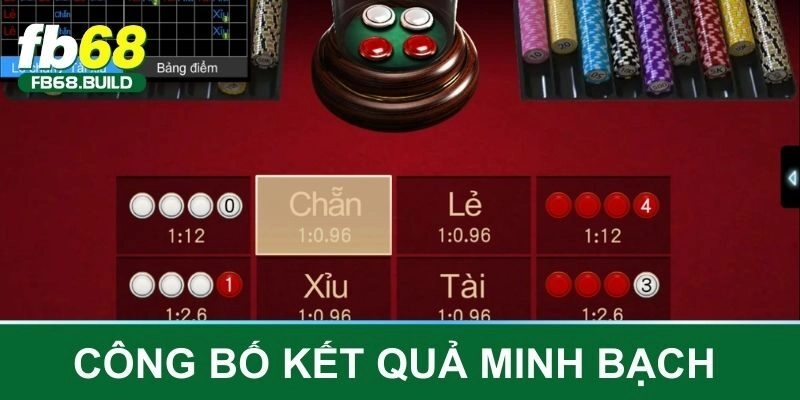 Cam kết công bố kết quả tài xỉu minh bạch